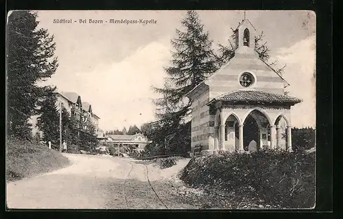 AK Mendelpass bei Bozen, Mendelpass-Kapelle