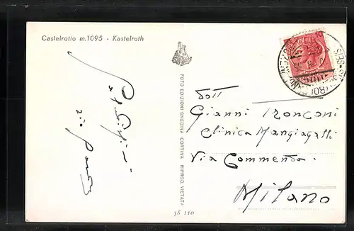 AK Kastelruth, Panorama mit Kirche