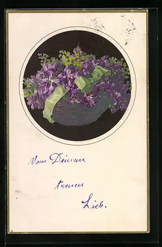 Künstler-AK Meissner & Buch (M&B) Serie 2275: Veilchen in einem Korb