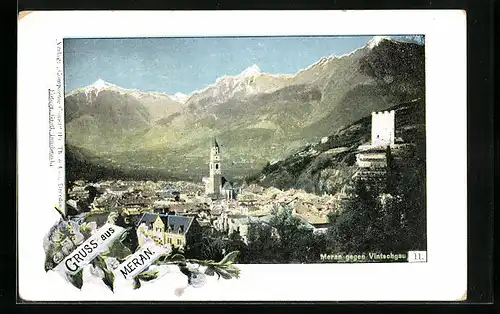 AK Meran, Panorama gegen Vintschgau