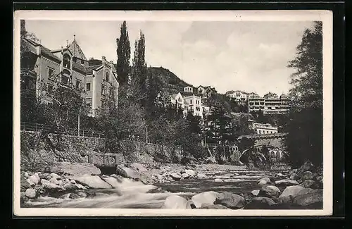 AK Meran, Partie an der Passer und Steinerner Steg