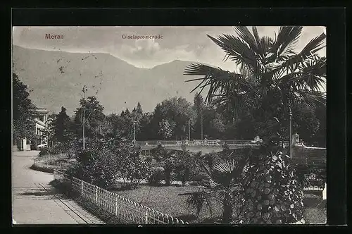 AK Meran, Partie an der Giselapromenade