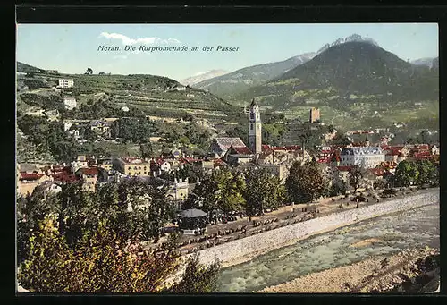 AK Meran, Die Kurpromenade an der Passer