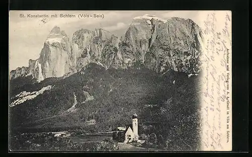 AK St. Konstantin, Panorama mit Schlern