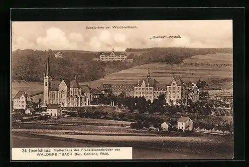 AK Waldbreitbach, St. Josefshaus, Mutterhaus der Franziskanerbrüder, Sanatorium