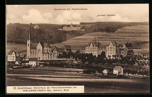 AK Waldbreitbach, St. Josefshaus, Mutterhaus der Franziskanerbrüder, Sanatorium