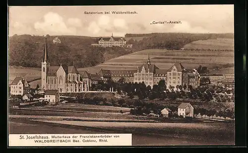 AK Waldbreitbach, St. Josefshaus, Mutterhaus der Franziskanerbrüder, Sanatorium