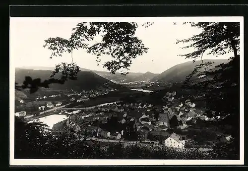 AK Nievern / Lahntal, Totale vom Berg aus gesehen