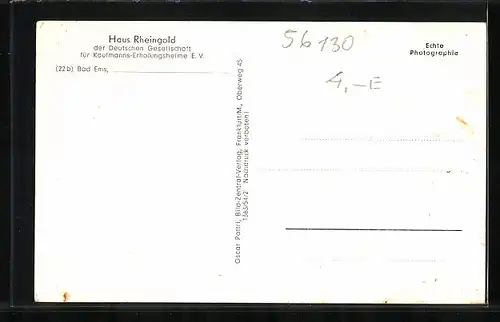 AK Bad Ems, Haus Rheingold