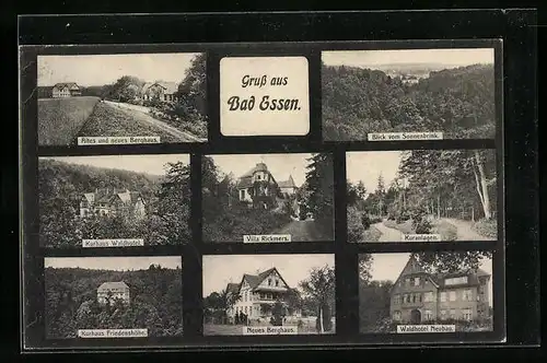 AK Bad Essen, Altes und Neues Berghaus, Kurhaus, Waldhotel Neubau