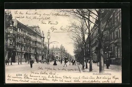 AK Köln-Neustadt, Hohenzollernring mit Strassenbahn