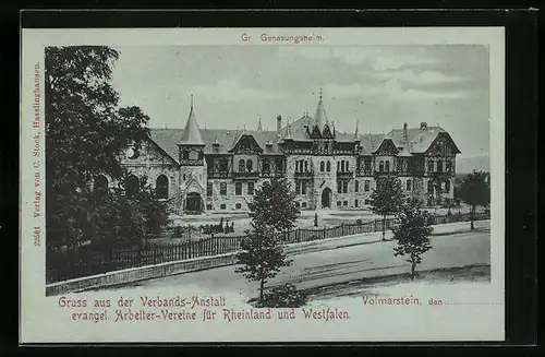 Mondschein-AK Volmarstein, Verbands-Anstalt evangel. Arbeiter-Vereine für Rheinland und Westfalen