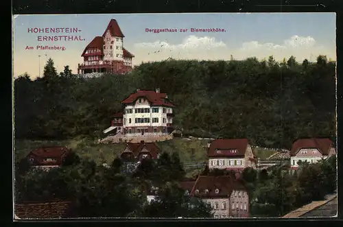 AK Hohenstein-Ernstthal, Berggasthaus zur Bismarckhöhe am Pfaffenberg
