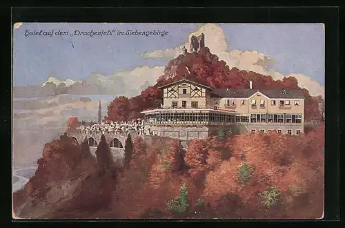 AK Königswinter, Hotel auf dem Drachenfels