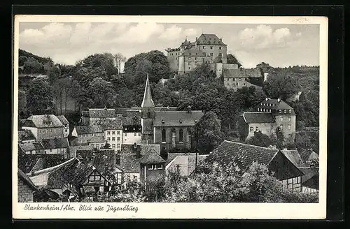 AK Blankenheim / Ahr, Blick zur Jugendburg