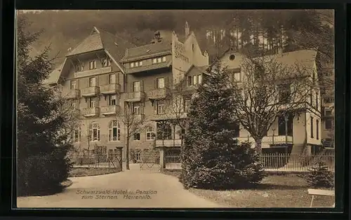 AK Herrenalb, Schwarzwald-Hotel und Pension zum Sternen