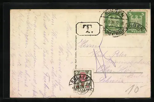 AK Donaueschingen, Partie bei der Schützenbrücke