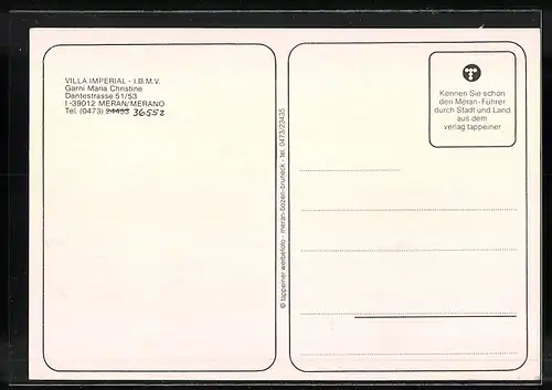 AK Meran, Villa Imperial - Garni Maria Christine