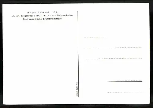 Künstler-AK Meran, Haus Achmüller