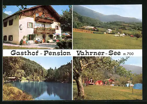 AK Vahrn, Gasthof-Pension Vahrner-See in vier Ansichten