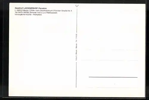 AK Meran, Gasthof und Pension Lacknerhof