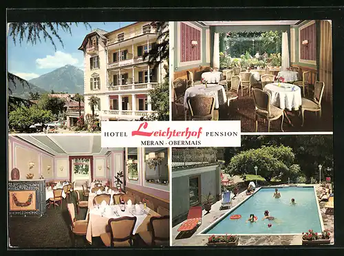 AK Obermais / Meran, Hotel-Pension Leichterhof