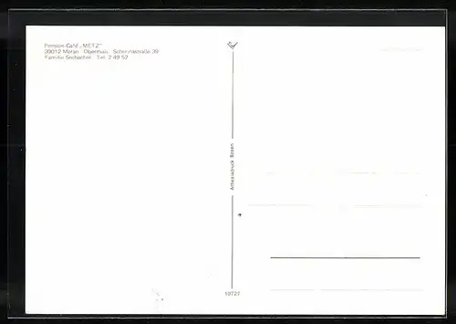 AK Meran - Obermais, Pension-Cafè Metz