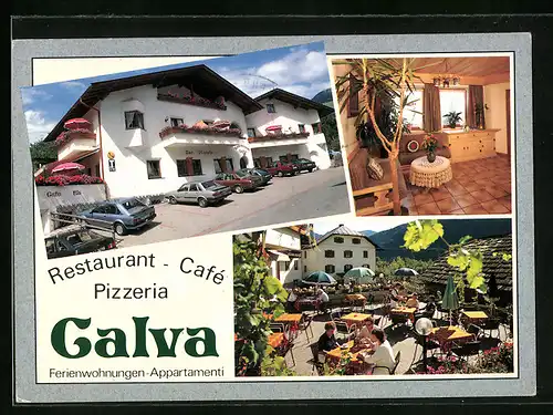 AK Laatsch, Restaurant-Cafè-Pizzeria Galva in drei Ansichten