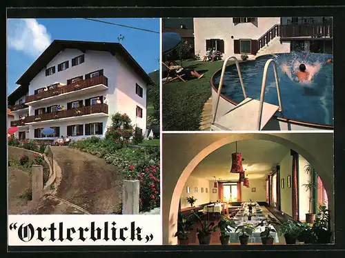 AK Mals /Vinschgau, Ferienheim Ortlerblick in drei Ansichten