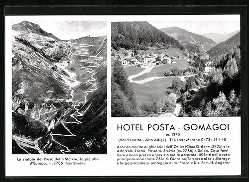 AK Gomagoi, Hotel Posta, la statale del Passo dello Stelvio