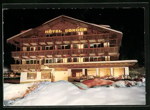 AK Selva di Val Gardena, Hotel Condor im Schnee