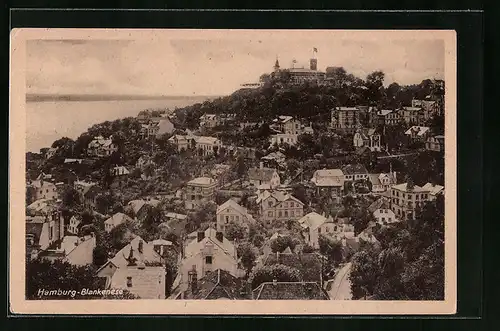 AK Hamburg-Blankenese, Ortsansicht aus der Vogelschau