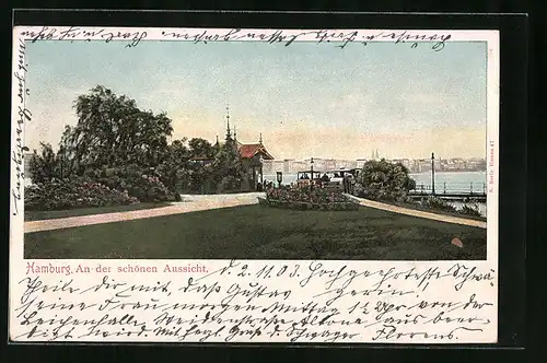 AK Hamburg-Uhlenhorst, An der schönen Aussicht