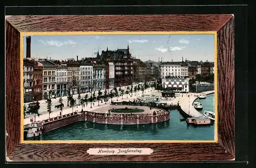 AK Hamburg-Neustadt, Jungfernstieg aus der Vogelschau