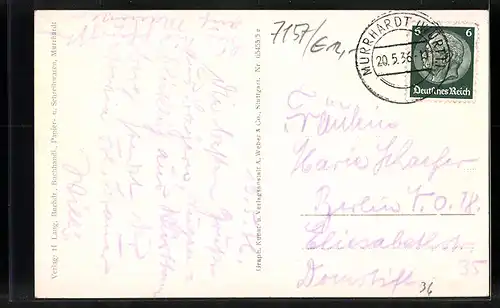 AK Murrhardt, Gesamtansicht aus der Vogelschau