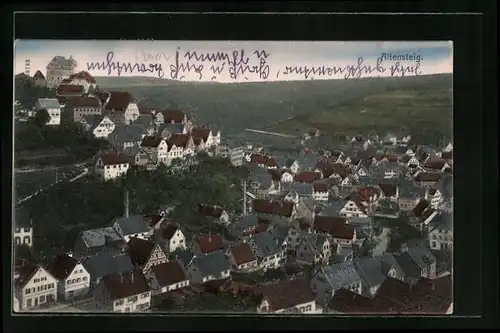 AK Altensteig, Ortsansicht aus der Vogelschau