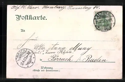 AK Hamburg-Neustadt, Jungfernstieg aus der Vogelschau