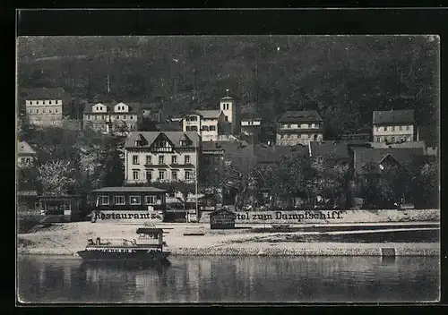 AK Stadt Wehlen, Hotel Dampfschiff