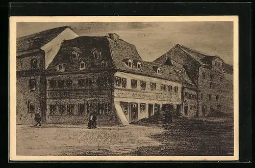 Künstler-AK Zwickau i. Sa., Robert-Schuhmann-Museum
