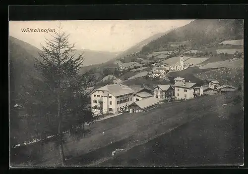 AK Welschnofen im Eggental, Ortsansicht aus der Vogelschau