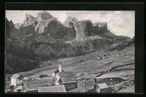 AK Colfuschg, Ortsansicht mit Pisciadu