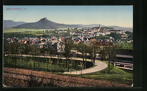 AK Hechingen i. H., Totalansicht aus der Vogelschau