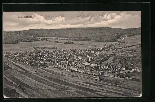 AK Ebingen, Totalansicht aus der Vogelschau