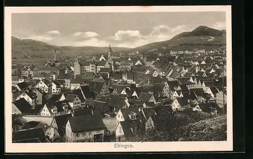 AK Ebingen, Ortsansicht aus der Vogelschau