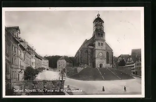 AK Schwäbisch Hall, Partie mit Michaeliskirche