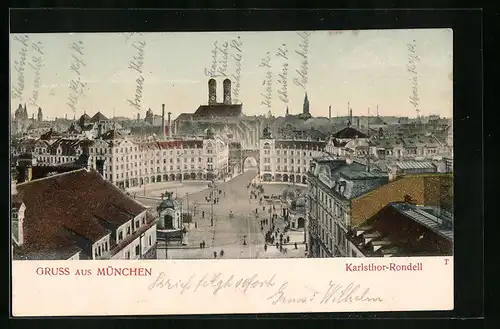 AK München, Karlsthor-Rondell
