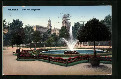 AK München, Partie im Hofgarten