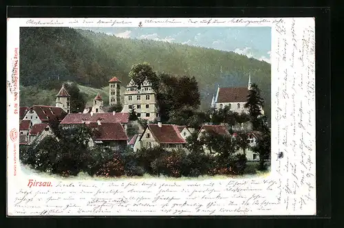 AK Hirsau, Teilansicht mit Kirche