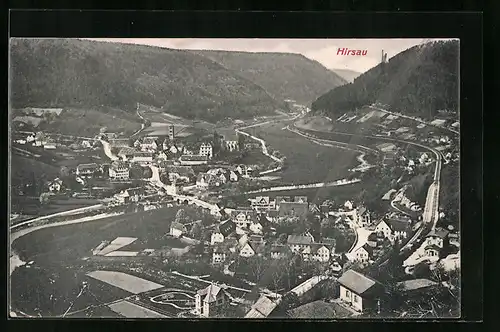 AK Hirsau, Totalansicht aus der Vogelschau