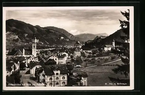 AK Kiefersfelden am Inn, Ortsansicht mit Blick auf Kufstein